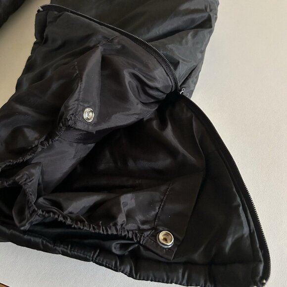 VTG Swiss Alps Outdoor Line Rugged Wear Black Ski Bib Pants Size L Waist 36 Goth - Picture 13 of 14